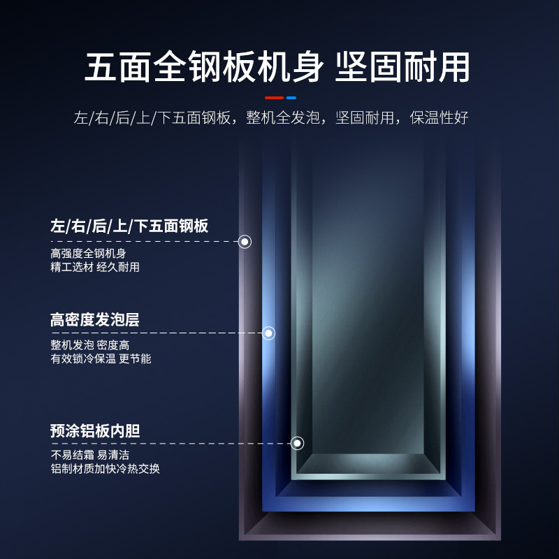 澳柯玛(AUCMA) 展示柜LSC-520D 520升商用双门冷藏展示柜立式商用保鲜柜饮料冰柜两双门蛋糕串串冰箱餐饮高清大图