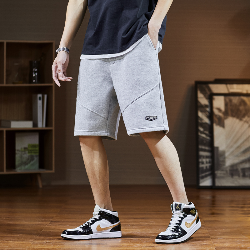 9元]唐狮年夏季新款休闲男裤灰色运动裤韩版潮流宽松百搭休闲短裤