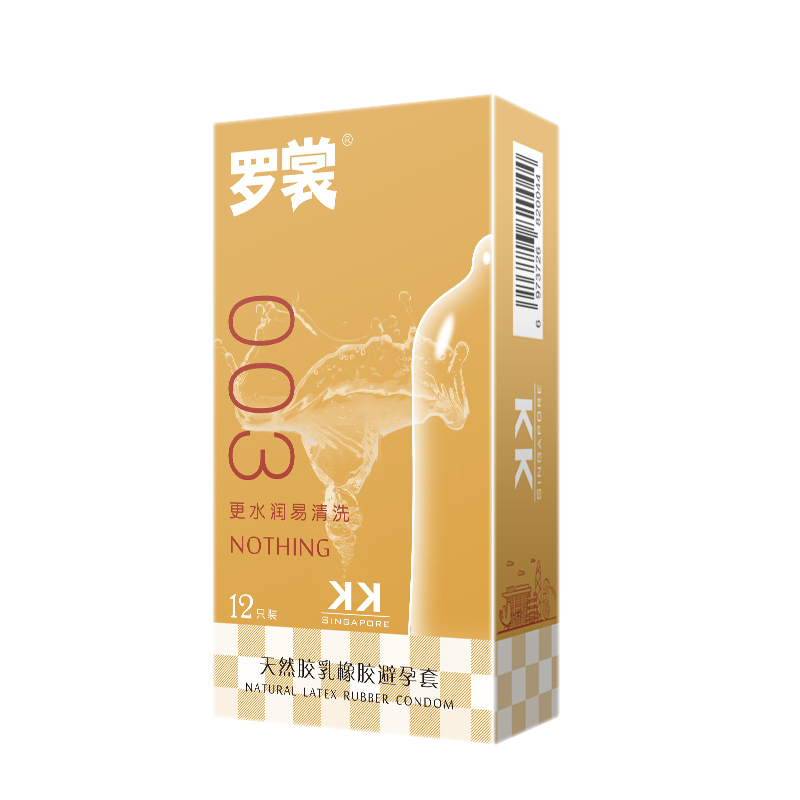 罗裳 避孕套 安全套 003玻尿酸润滑 超薄套套男用保险套 螺纹颗粒浮点 KKSingapore 共36只