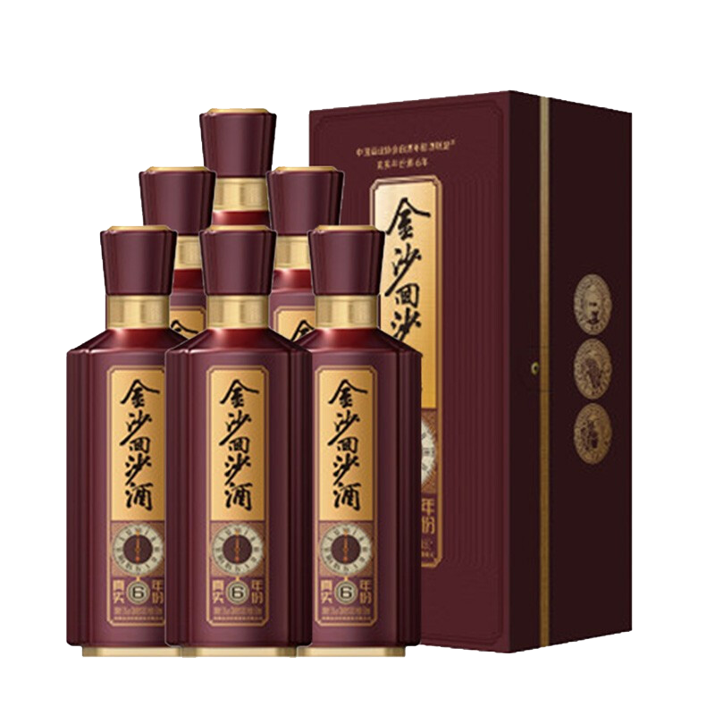 [专享]金沙回沙酒 真实年份酒(6年) 53度 500ml 整箱装高端白酒