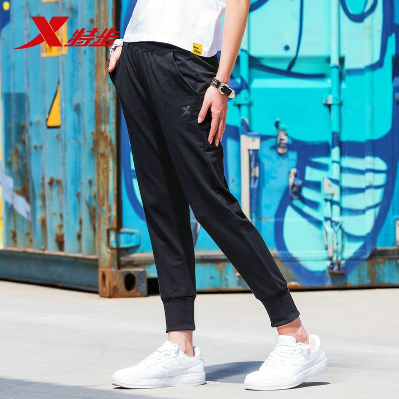 特步(Xtep)女针织长裤常规型常规款运动长裤882228639191