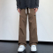 秋冬季美式机能风冲锋裤青少年宽松直筒休闲裤高质感穿搭