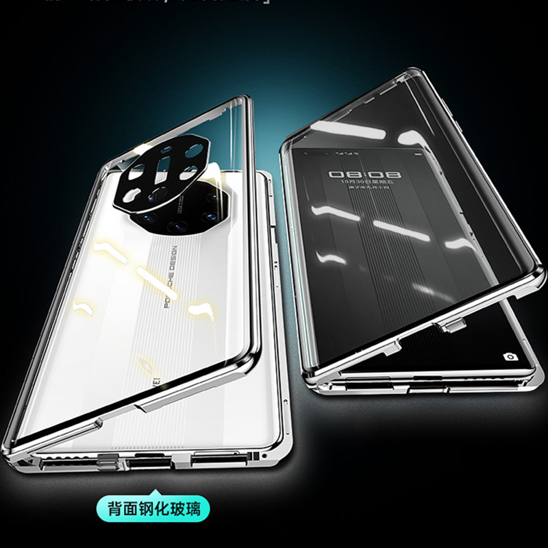 KONEL 华为mate40/40E/pro+全包防摔手机壳素皮双面保护套外壳磁吸玻璃