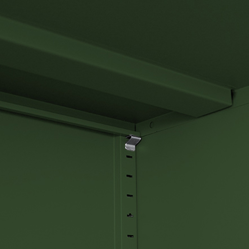 帅畅绿色铁皮文件柜办公室档案柜资料柜财务凭证柜钢制办公柜加厚二斗器高清大图
