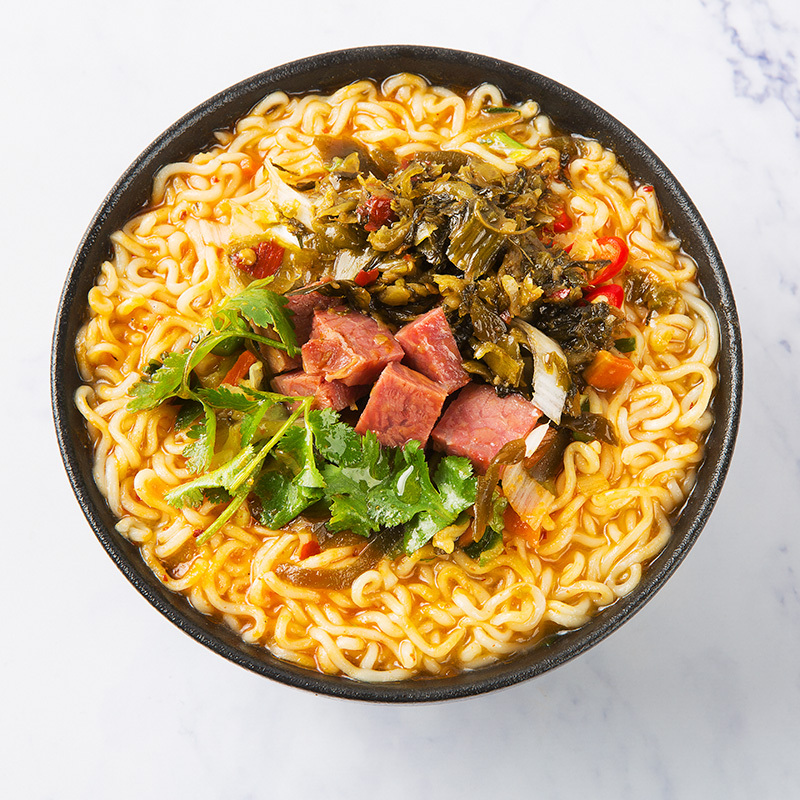 今麦郎大今野拉面老坛酸菜牛肉口味整箱24袋袋装泡面