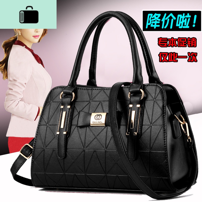 女士包包2020新款时尚手提包中年女包妈妈包韩版单肩包百搭斜挎包NEWLAKE高清大图