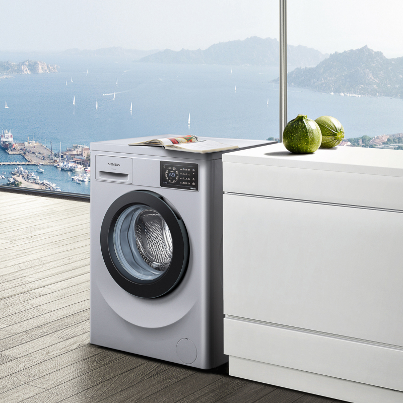 西门子（SIEMENS） 7.5公斤 全自动变频滚筒洗衣机 炫彩门圈 智能自检 变速节能 WM12L2680W