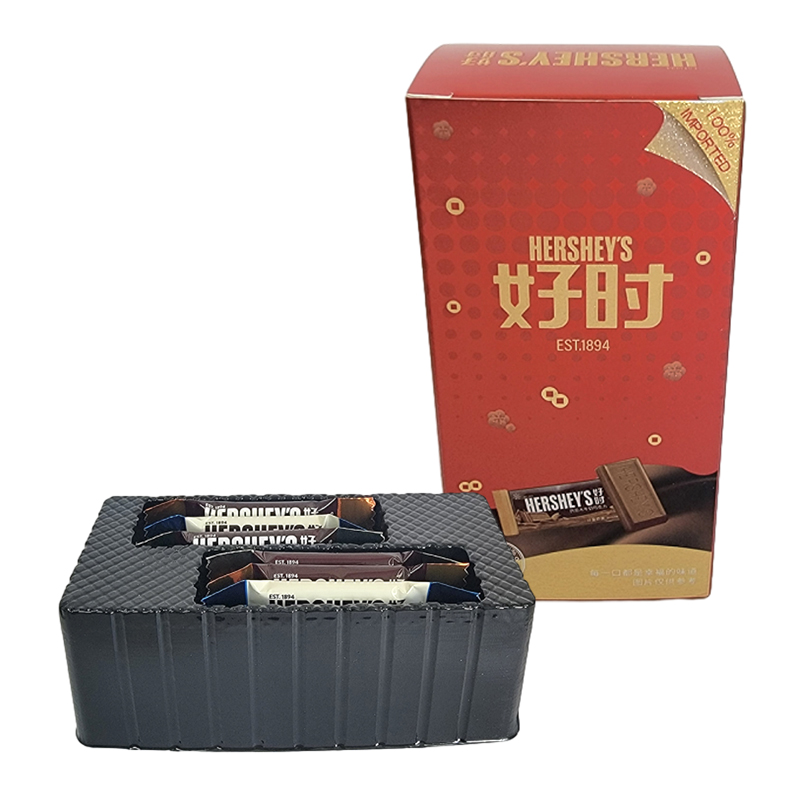 好时牛奶巧克力排块6-12颗红色纸盒装婚庆结婚喜糖满月诞生礼盒装高清大图