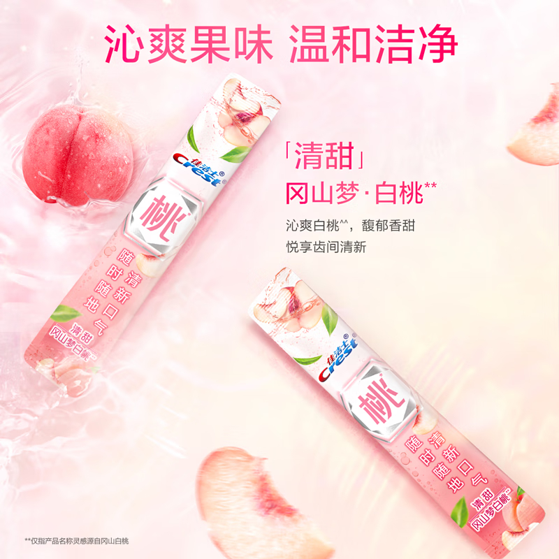 佳洁士清新锁白白桃漱口水12ml*30条便携随身时刻清新高清大图