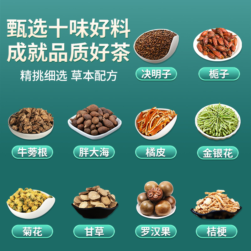 [3盒装45天量]北京同仁堂内廷上用胖大海罗汉果菊花金银花茶225g小罐茶精选保健茶饮草本茶 0蔗糖健康养生 高级礼盒装高清大图