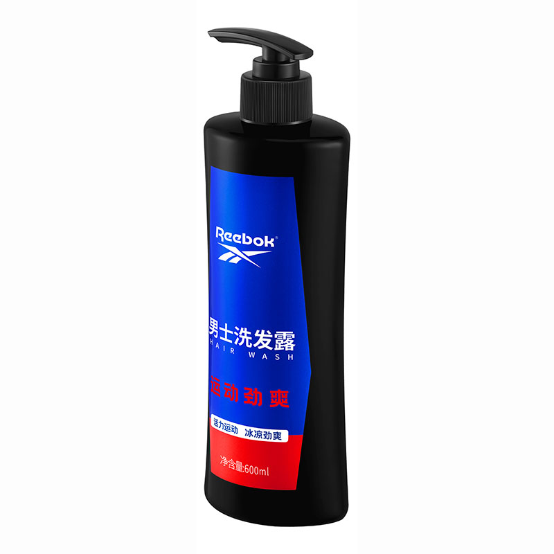 REEBOK锐步男士洗发露-运动劲爽600ml 控油止痒温和清洁去屑洗发露持久留香洗头膏男高清大图