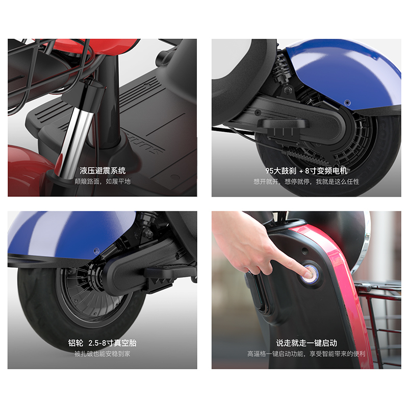 新日（Sunra）电动车 新国标XCmini电动自行车 可提取锂电池 成人电瓶车 48V20AH/锂电/勒芒灰/油光黑