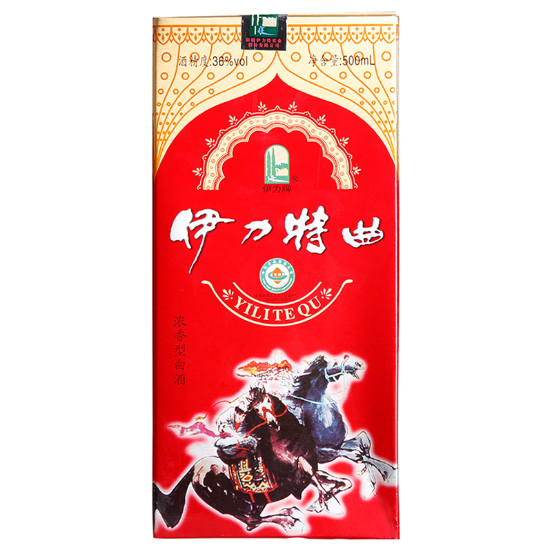 伊力特曲36度白酒500ml*6礼盒装浓香型 纯粮食酒宴请酒 新疆特产整箱装