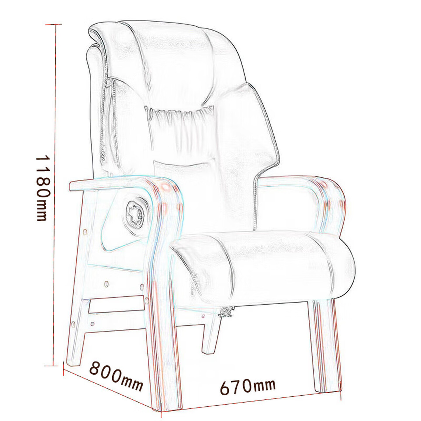 鑫金虎(XIN JIN HU)老板办公椅西皮靠背椅可躺午休椅会议椅高清大图