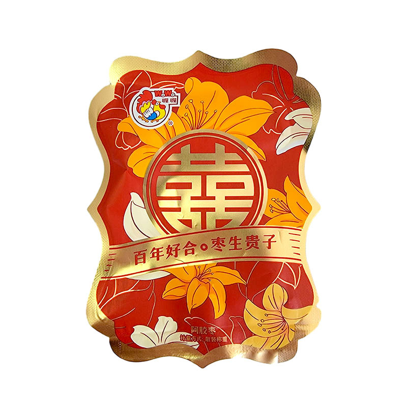 喔喔阿胶枣百年好合枣生贵子喜字双枣散装250g婚庆结婚喜糖伴手礼高清大图