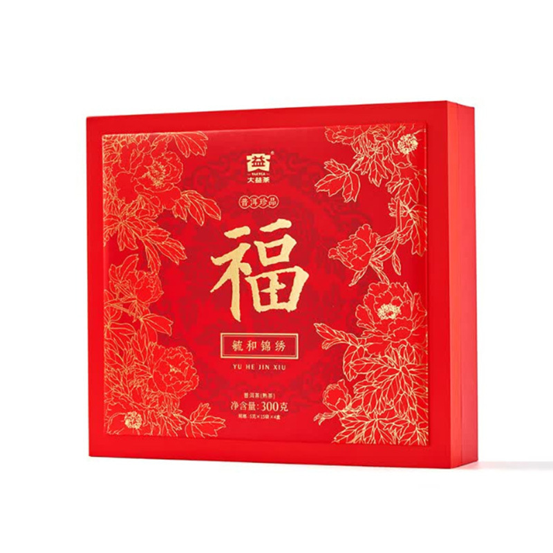 大益普洱熟茶三级散茶独立袋装泡毓和锦锈系列300g