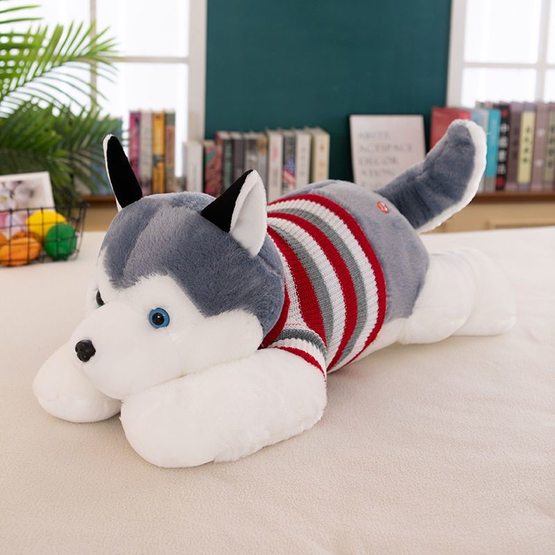 哈士奇公仔毛绒玩具狗狗熊布娃娃玩偶睡觉抱枕男女孩生日礼物女生