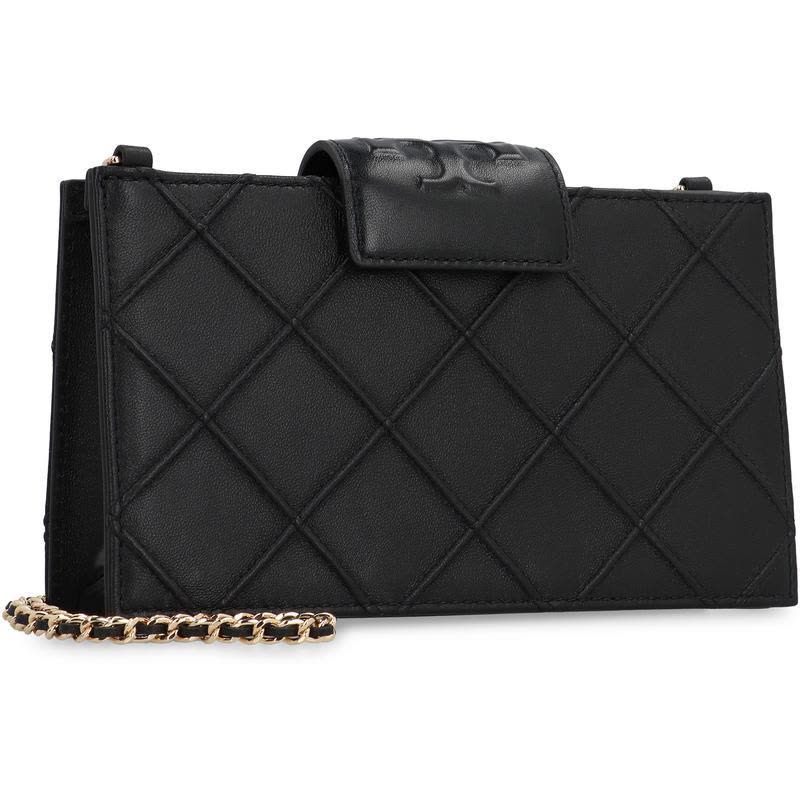 托里.伯奇(TORY BURCH)女士链条绗缝羔羊皮手拿包磁吸翻盖顶部拉图片