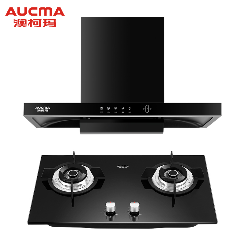 澳柯玛aucma18立方大吸力侧吸式吸油烟机灶具套装烟灶套餐00622b体感