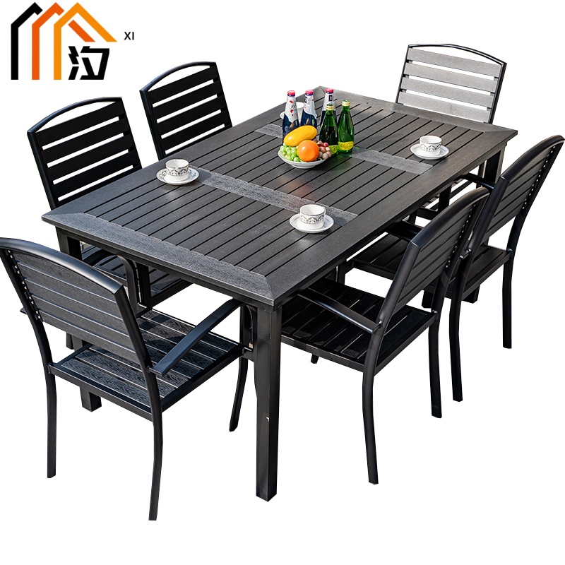 汐户外桌一桌六椅套