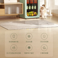 海尔(Haier)冰吧家用小冰柜客厅办公室小冰箱 水果饮料茶叶柜透明玻璃门立式冷藏柜红酒柜保鲜柜 150升/风冷无霜