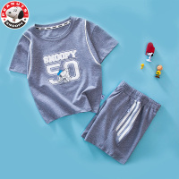 史努比(SNOOPY)儿童运动短袖两件套装夏季新款男小童童装L050