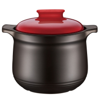 苏泊尔supor砂锅石锅盖无双新陶养生煲深汤煲陶瓷煲6L红色TB60H1