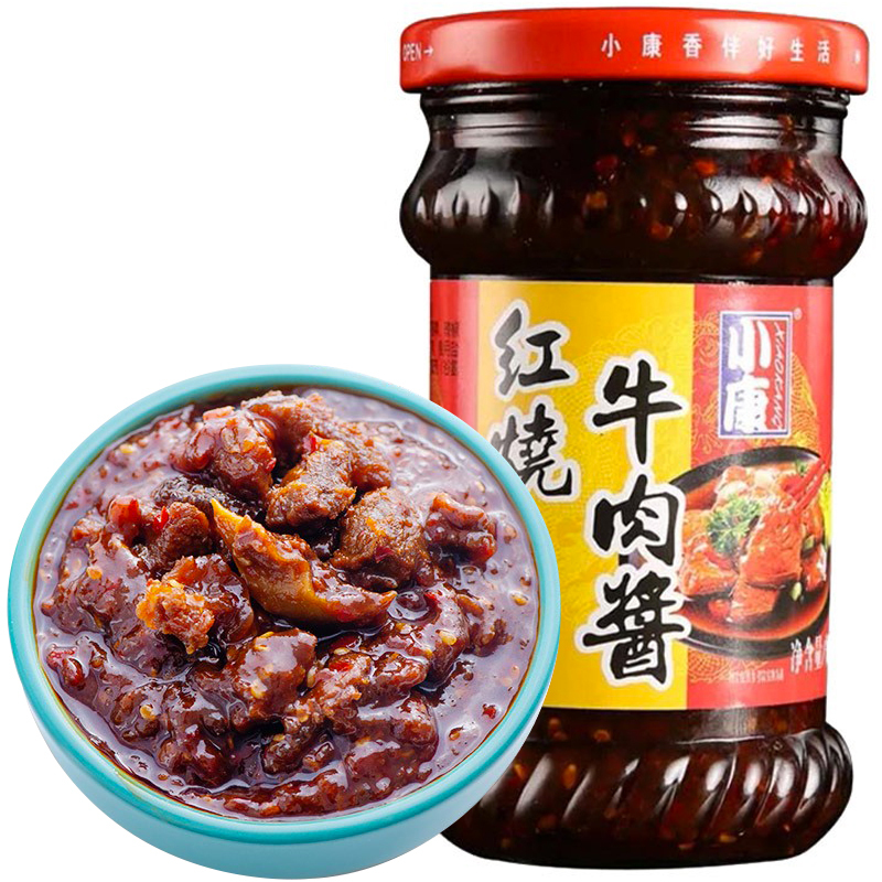 小康(XIAOKANG) 红烧牛肉酱 220克/瓶 佐餐下饭酱拌米饭拌面 火锅蘸酱 麻酱