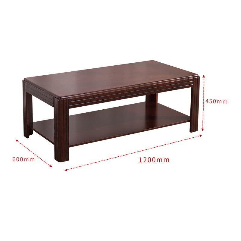 中伟(ZHONGWEI)办公茶几双层茶几现代简约长茶几1200*600*450图片