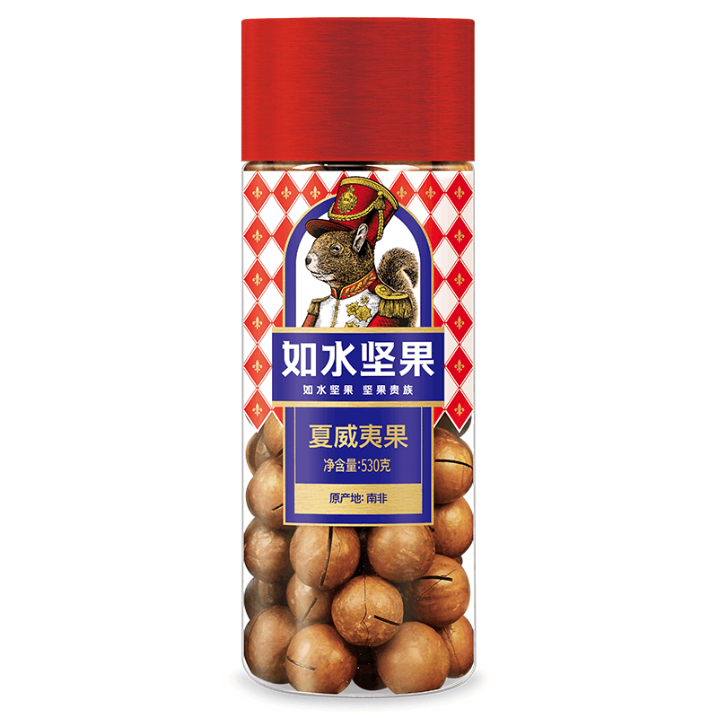 如水[如水夏威夷果530g]原香味烘焙干果大仁 休闲零食(含开果器) 530g图片