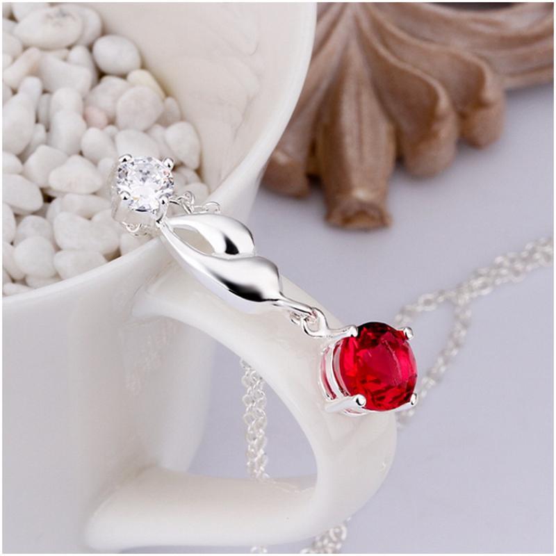 N496 Women Silver Necklace 镀925纯银女项链日韩版锁骨链潮人送女朋友七夕情人节礼物