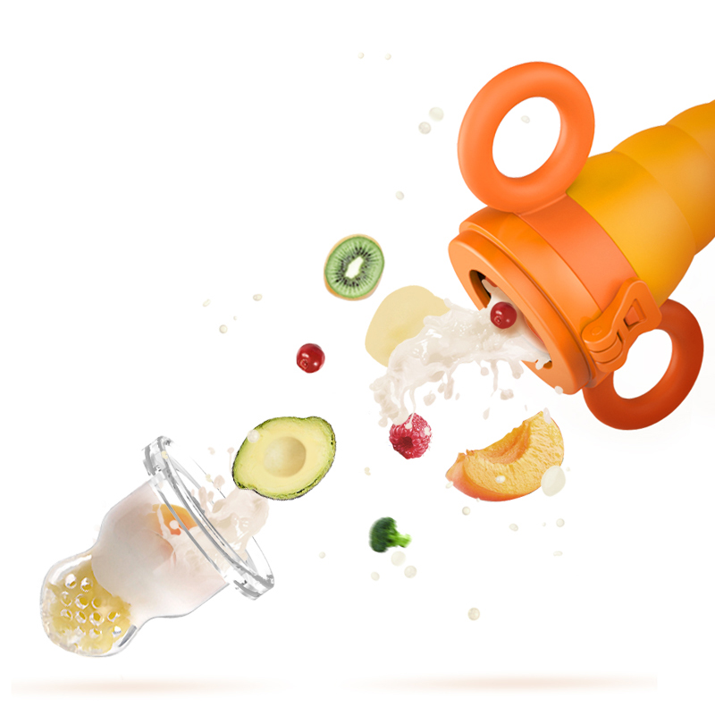 新贝 咬咬袋 果蔬咬咬袋 儿童磨牙棒辅食训练器手柄款 XB-9008