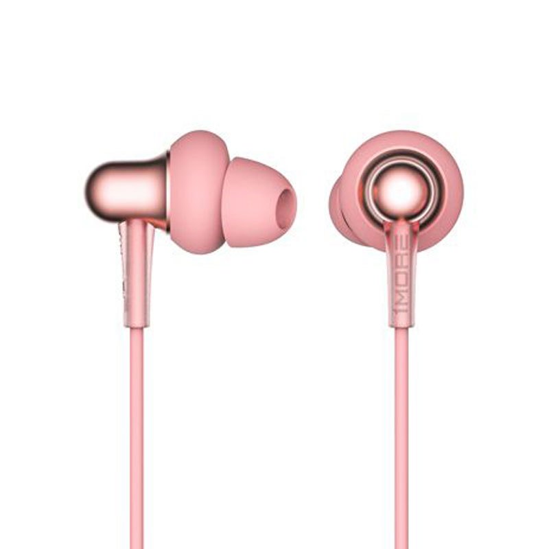 万魔(1MORE)E1025 Stylish双动圈入耳式有线耳机 HiFi线控通用带麦音乐耳机 粉色