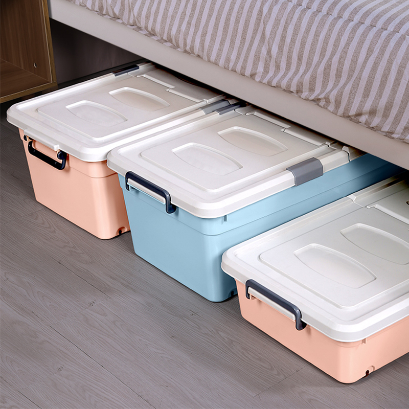 床底收纳盒特大号带轮闪电客抽屉式床下衣服收纳筐储物箱子床底下收纳