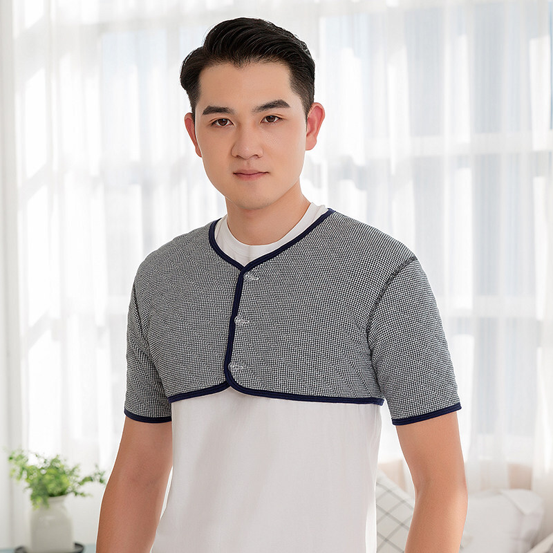 男士护肩保暖秋冬防寒保暖睡觉穿的坎肩护胳膊纯棉护颈椎肩膀肩周