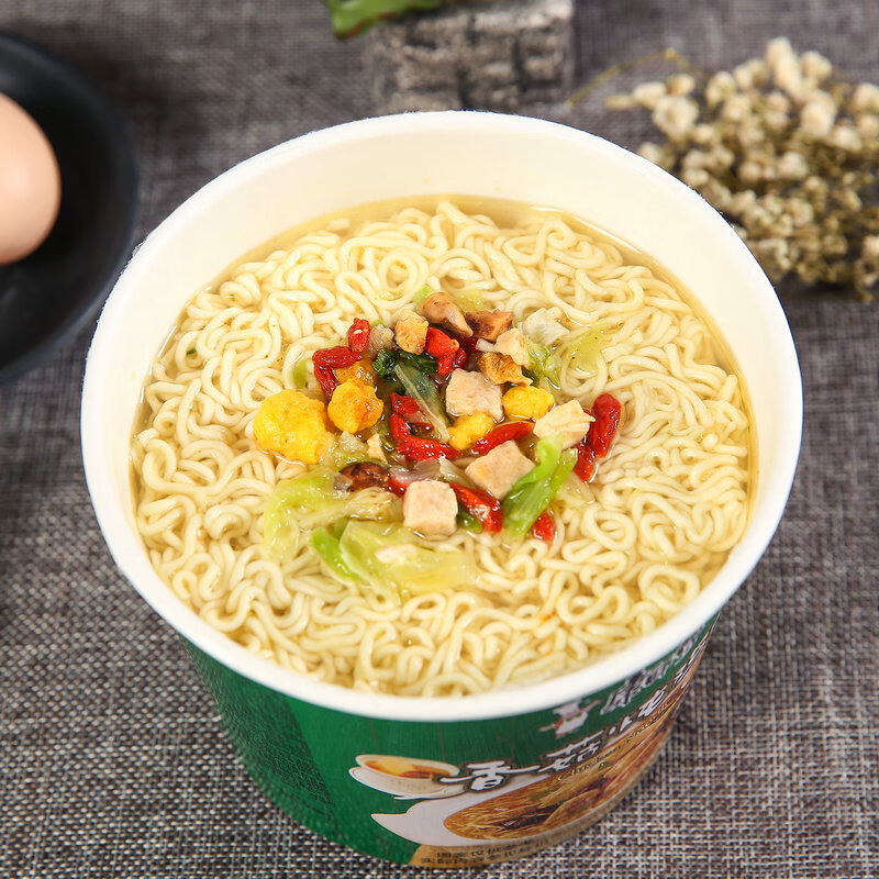 康师傅 方便面 经典香菇炖鸡桶面106g*12 泡面整箱速食 方便食品高清大图
