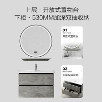 JOMOO九牧卫浴浴室柜工业风强收纳双抽卫生间智能洗漱台洗脸盆洗手盆组合A2701