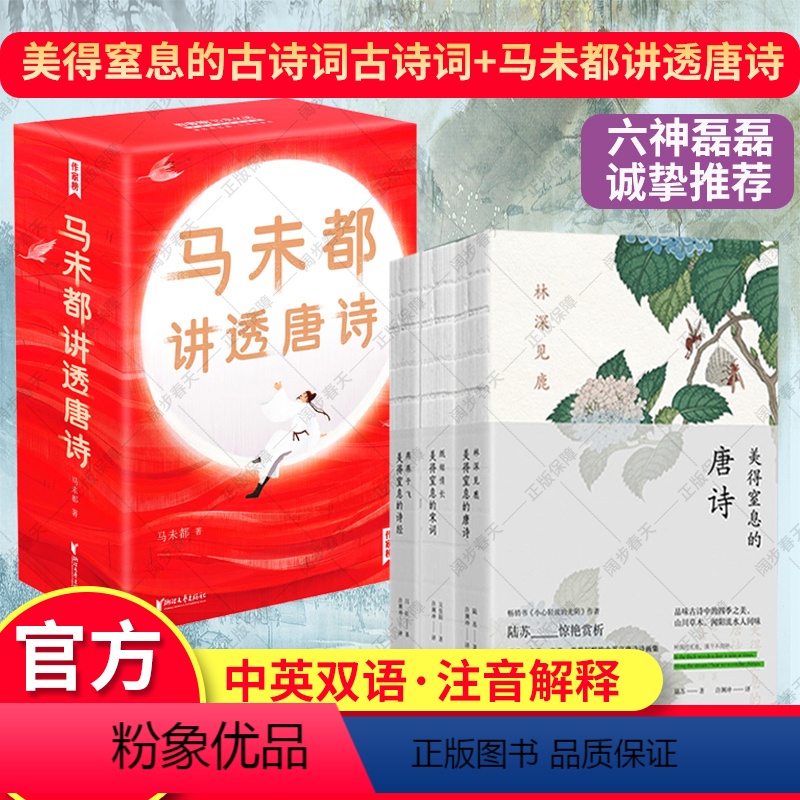 [正版]六神磊磊6册许渊冲古诗词书+马未都讲透唐诗美得窒息的唐诗宋词诗经林深见鹿燕燕于飞纸短情长现当代文学散文随笔名家高清大图