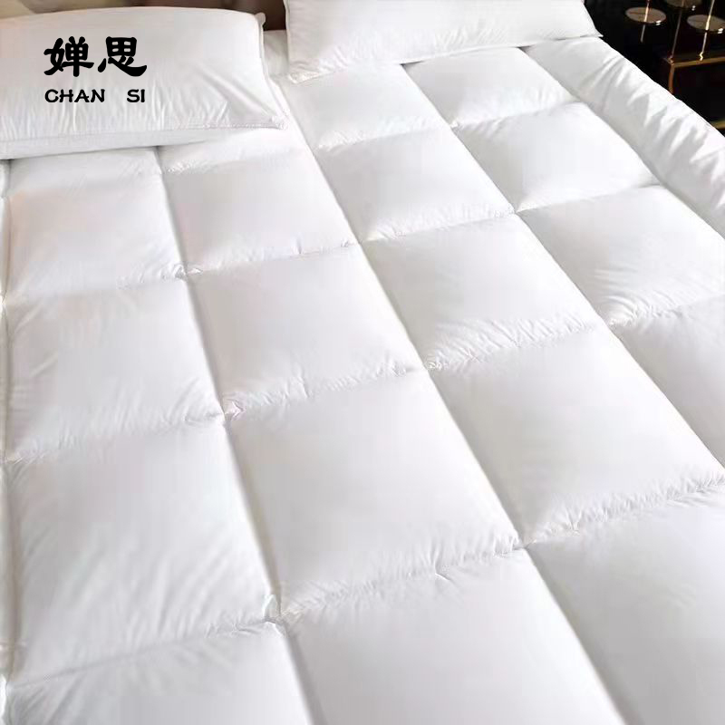 婵思全棉防羽布纯白褥子定做款高清大图
