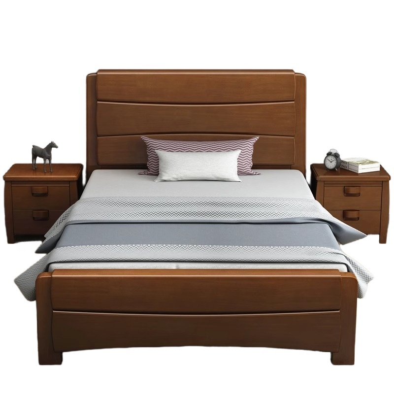 鑫木樽员工床100*200*100cm+5cm床垫+床头柜1组高清大图