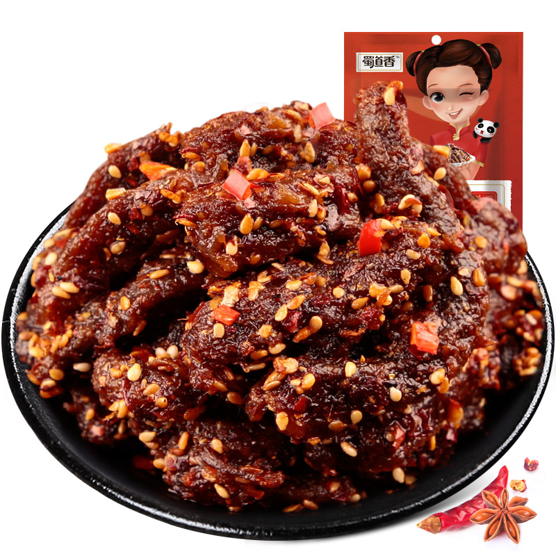 蜀道香 肉干肉脯 天椒麻辣牛肉干100g(休闲零食)高清大图