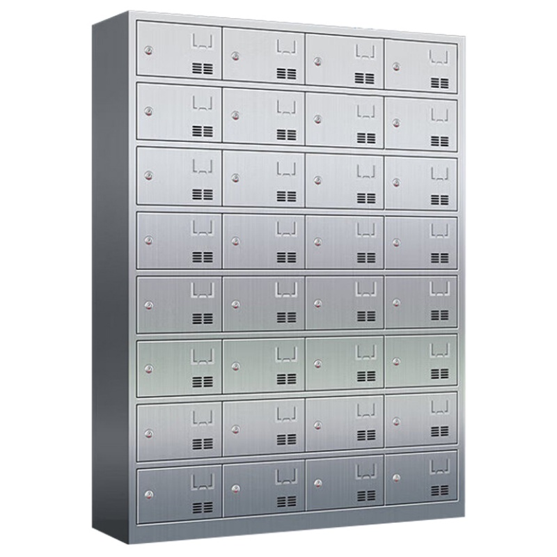 攸形不锈钢餐盘柜32门钥匙款1350*400*1800mm台