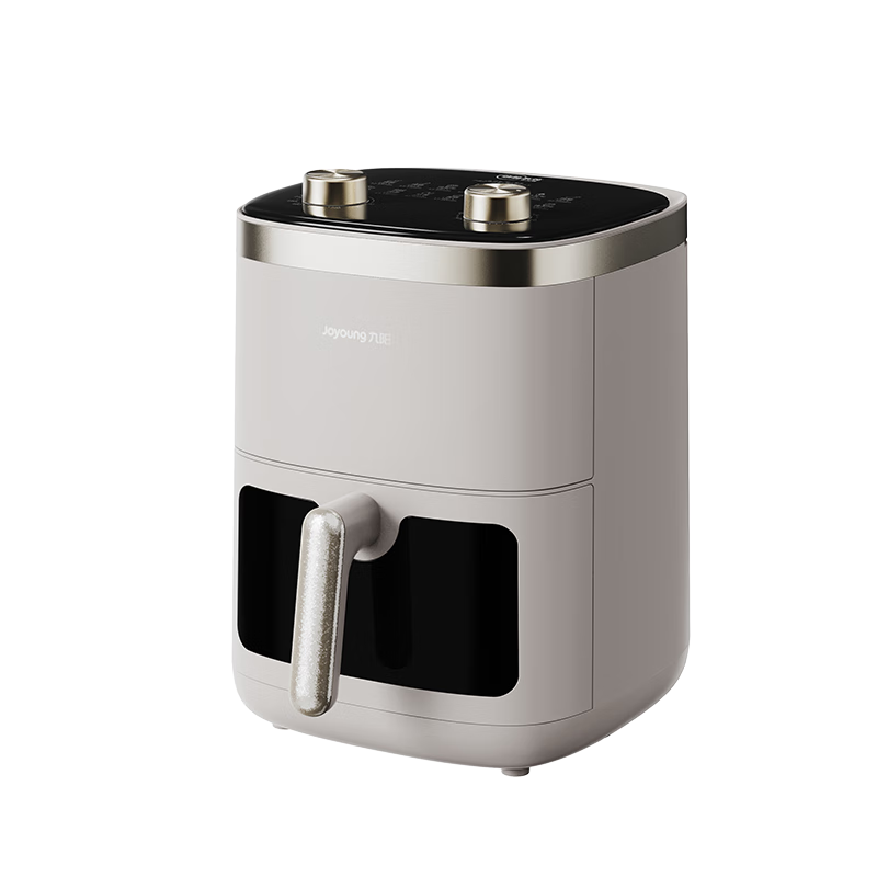 九阳(Joyoung)空气炸锅家用定时控温多用途锅不粘内胆易清洗薯条机电烤锅大容量 KL60-V570[沙丘灰] 6L高清大图