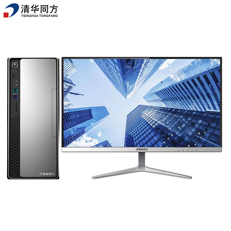 清华同方(THTF)超越E500台式机电脑套机(I3-10100 4GB 1TB 集显 DOS 200W)21.5英寸显示器