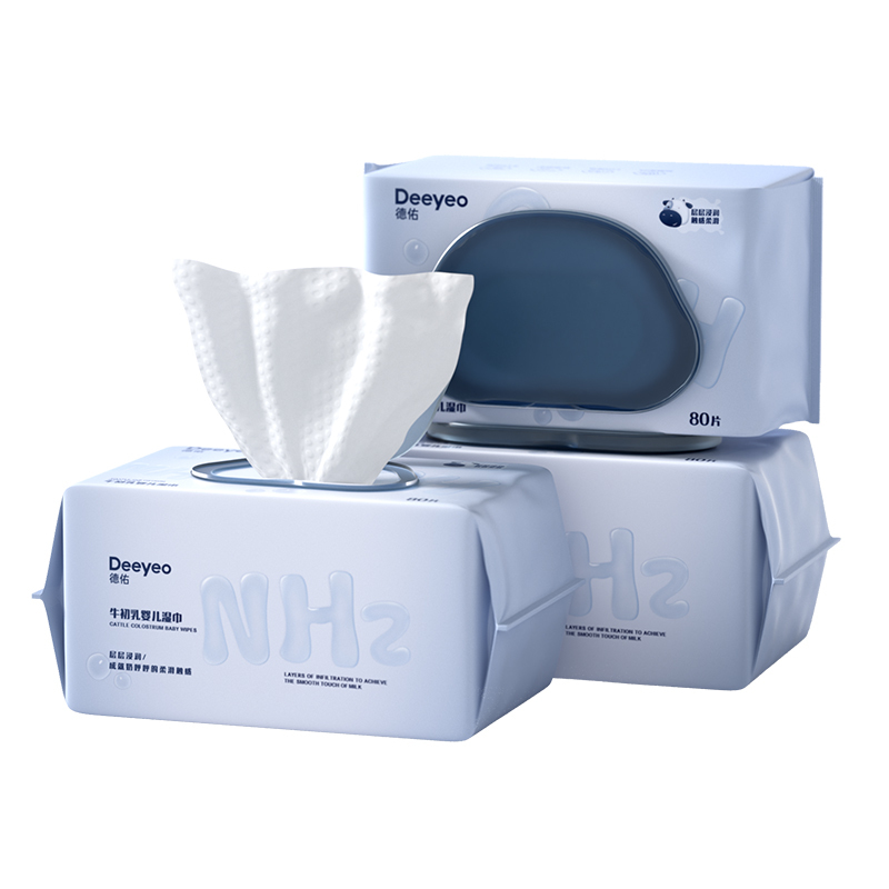 德佑 牛初乳新生儿手口湿巾 (80片*3包)