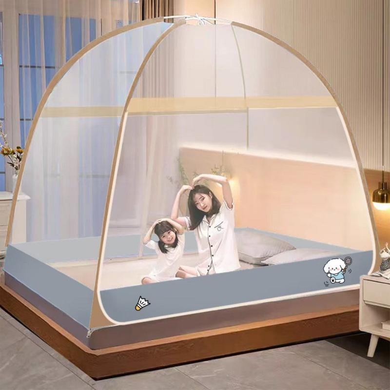 免安装蒙古包蚊帐家用新款卧室防摔支架单人学生宿舍全封闭高清大图