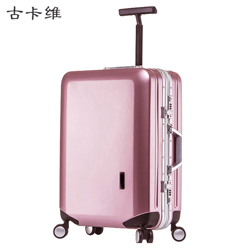 古卡维 行李箱 旅行箱 黄色22寸铝框款6009C高清大图