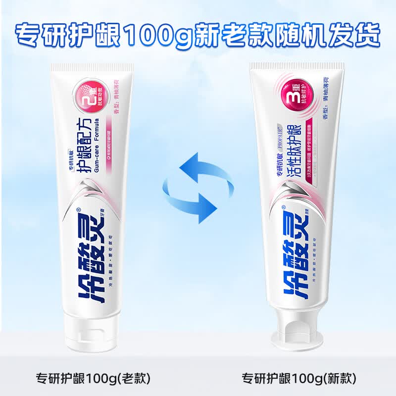 冷酸灵牙膏护龈配方100g*1+专研抗敏100g*2+研抗敏美白酵素100g*2高清大图