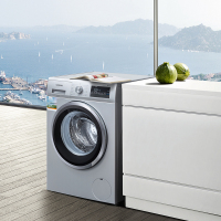 西门子（SIEMENS）WM12P2R89W能可洗羽绒服中途添衣家用9公斤全自动带加热直流变频静音节能省水滚筒洗衣机银色