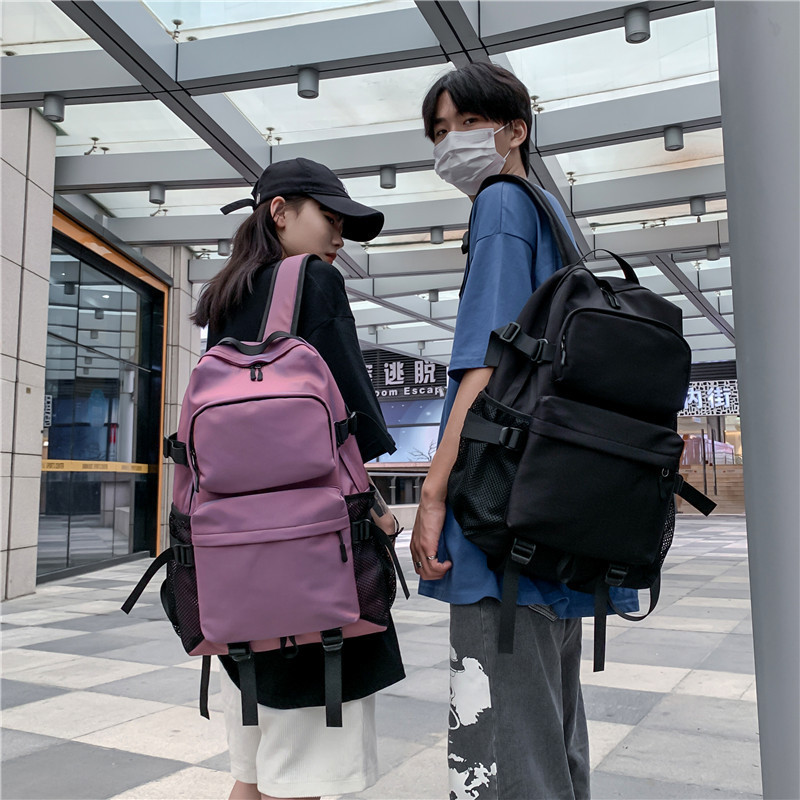 新款双肩包男女士户外旅行大容量登山背包时尚多功能学生潮流书包